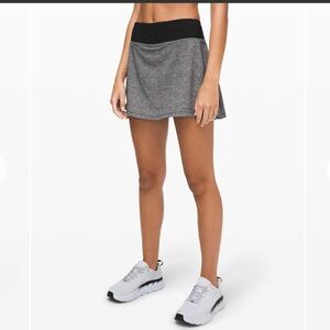 lululemon Pace Rival Skirt No Panels Heather Lux Multi Black 4 Tall Tennis Run